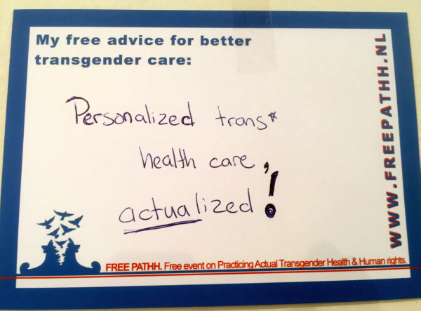 Persoonlijke trans* gezondheidszorg, verwezenlijkt!